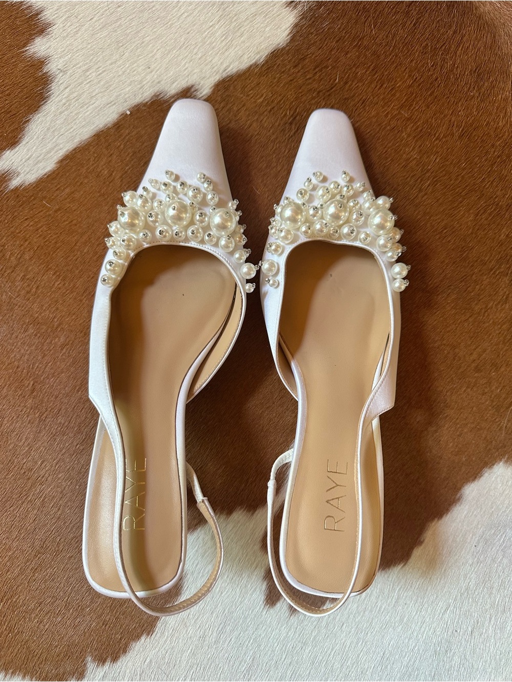 RAYE Serena D’orsay Ivory Slingback Heels